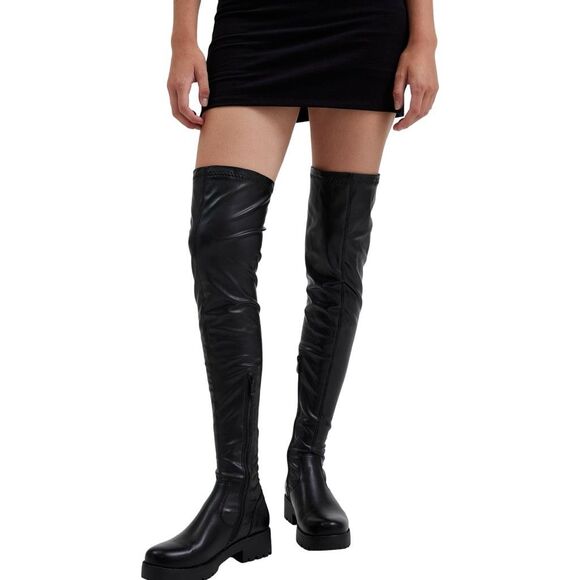 Azalea Wang Eureva Over The Knee Boots - Size 6 (36) - Black - Picture 1 of 6